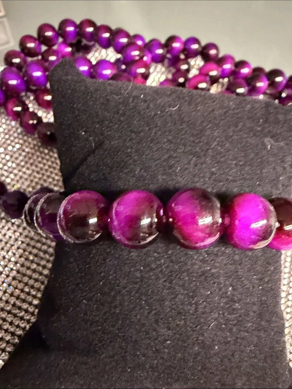 🦋5/$25🦋Purple Beaded Stretch Bracelet - 🆕